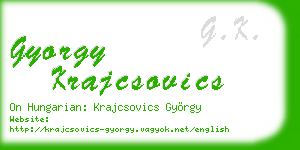 gyorgy krajcsovics business card
