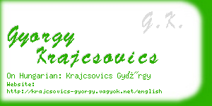 gyorgy krajcsovics business card